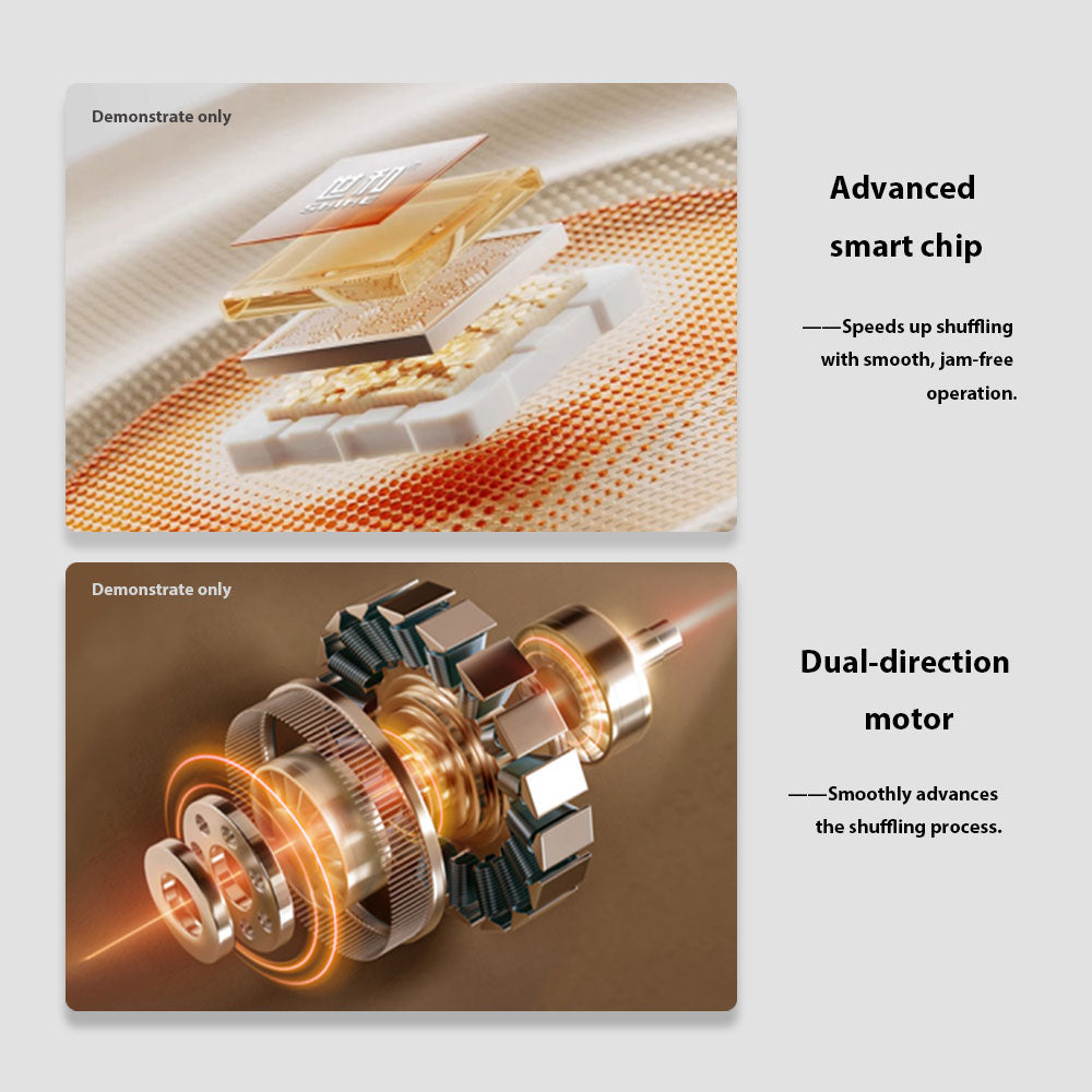 HEXJON K72 Champagne & Grey Multifunctional Automatic Mahjong Table-Champagne