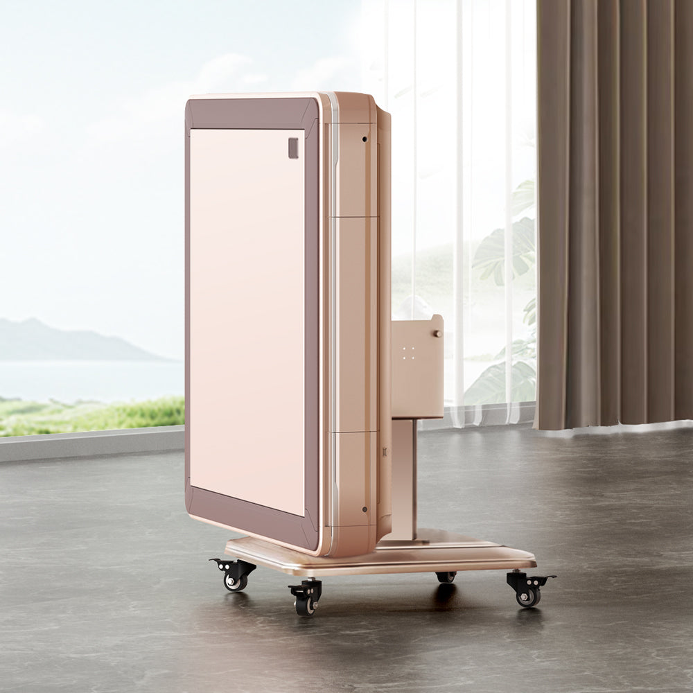 HEXJON K72 Champagne & Grey Multifunctional Automatic Mahjong Table-Champagne