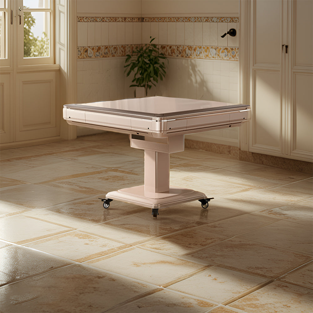 HEXJON K72 Champagne & Grey Multifunctional Automatic Mahjong Table-Champagne