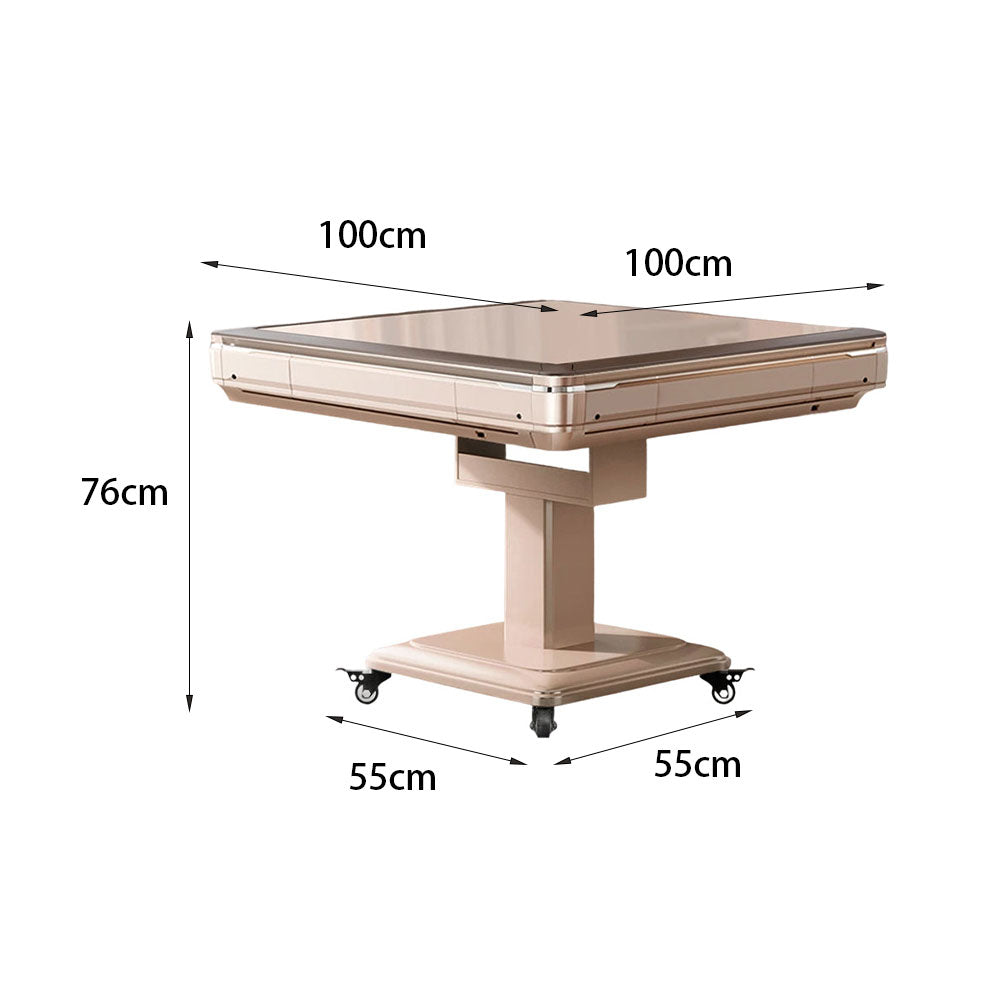 HEXJON K72 Champagne & Grey Multifunctional Automatic Mahjong Table-Champagne