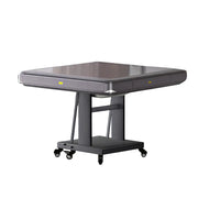 HEXJON No.40 Automatic Mahjong Table - Ultra-Low-Noise Double-Folding Anti-Tip Design, 100cm Compact Game Table - Grey
