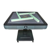 HEXJON No.36 Automatic Mahjong Table - Foldable Low-Noise Design, Premium Wool Felt Surface, 94cm Square Game Table - Blue