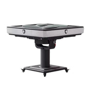 HEXJON No.36 Automatic Mahjong Table - Foldable Low-Noise Design, Tempered Glass Top, Premium Wool Felt Surface, 94cm Square - White