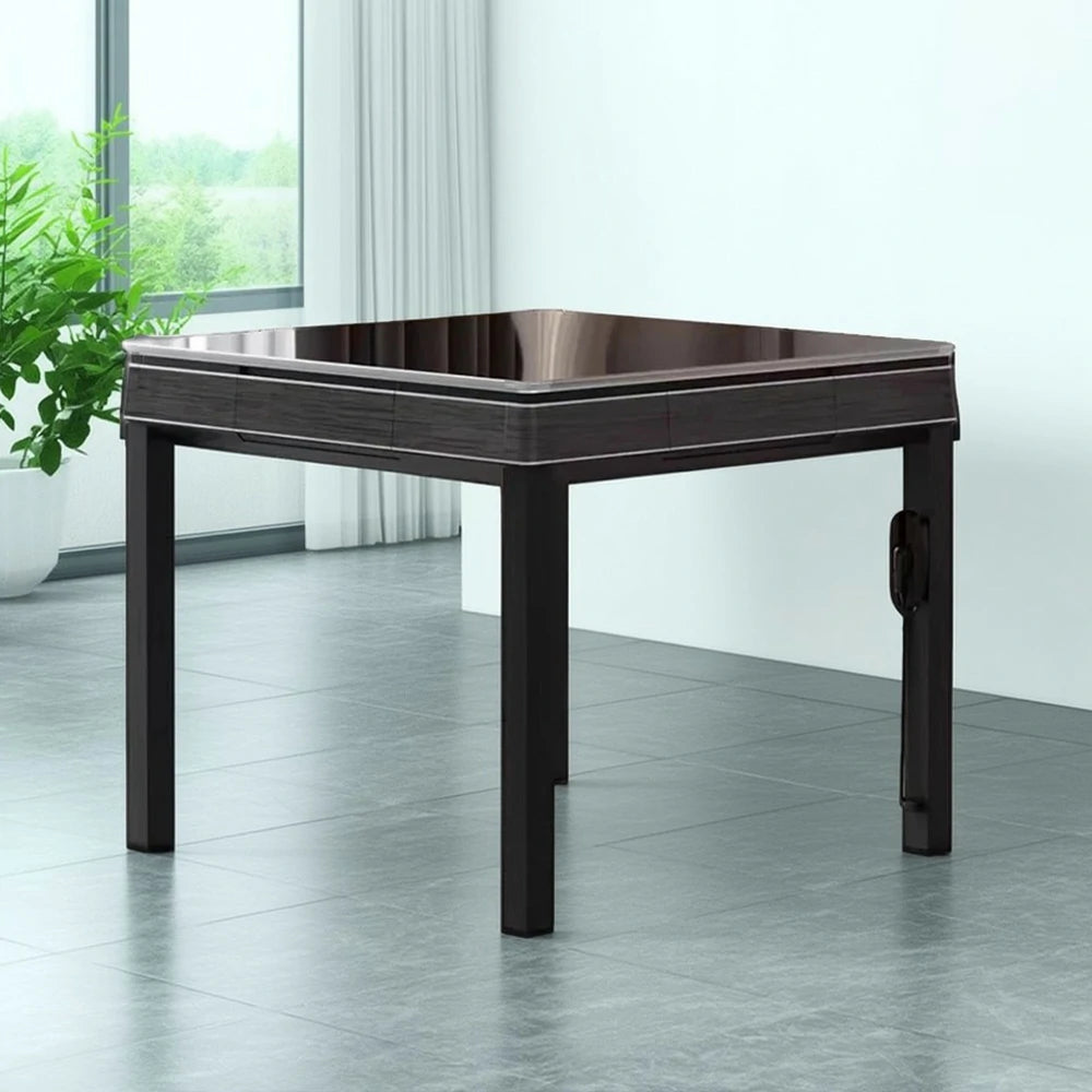 HEXJON No.36 Automatic Mahjong Table - Jade-Style Tiles, Ultra-Slim Low-Noise Enclosed Design, Wool Felt Top, 94cm Compact Game Table - Grey