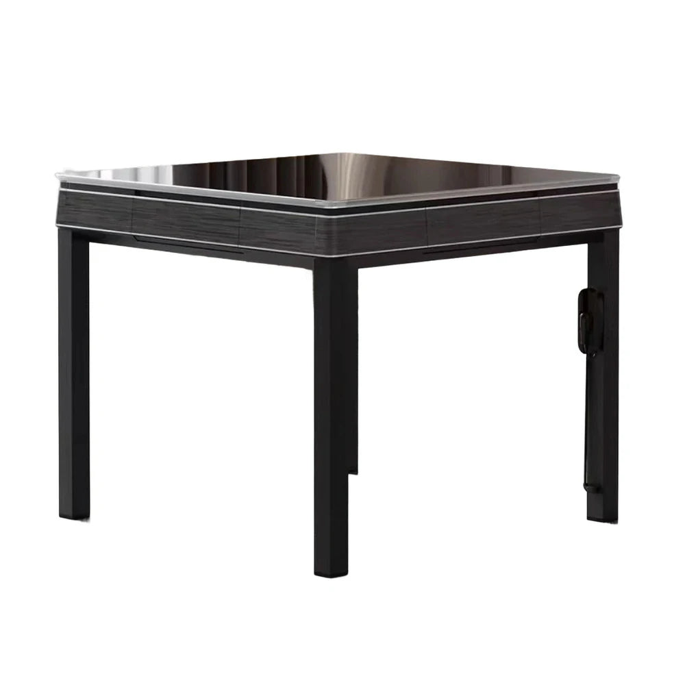 HEXJON No.36 Automatic Mahjong Table - Jade-Style Tiles, Ultra-Slim Low-Noise Enclosed Design, Wool Felt Top, 94cm Compact Game Table - Grey