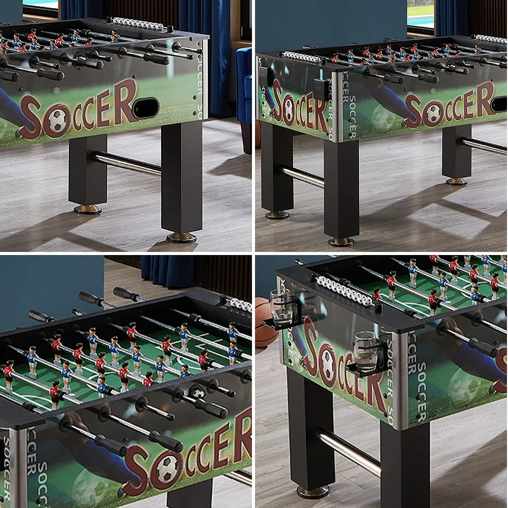 KICKSY GTST001 MDF 5FT Soccer Table with Cup Holders