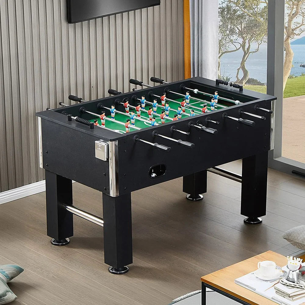 KICKSY GTST005 5FT MDF 8-Rod Foosball Table with Cup Holders-Black