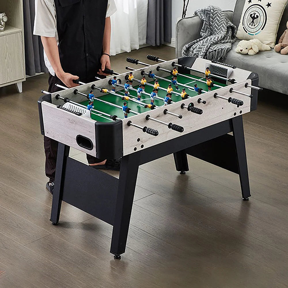 KICKSY GTST019 4FT MDF 8-Rod Foosball Table for Kids - Beige White Frame