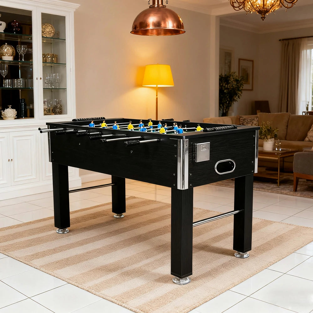 KICKSY 4FT Foosball Soccer Table Black