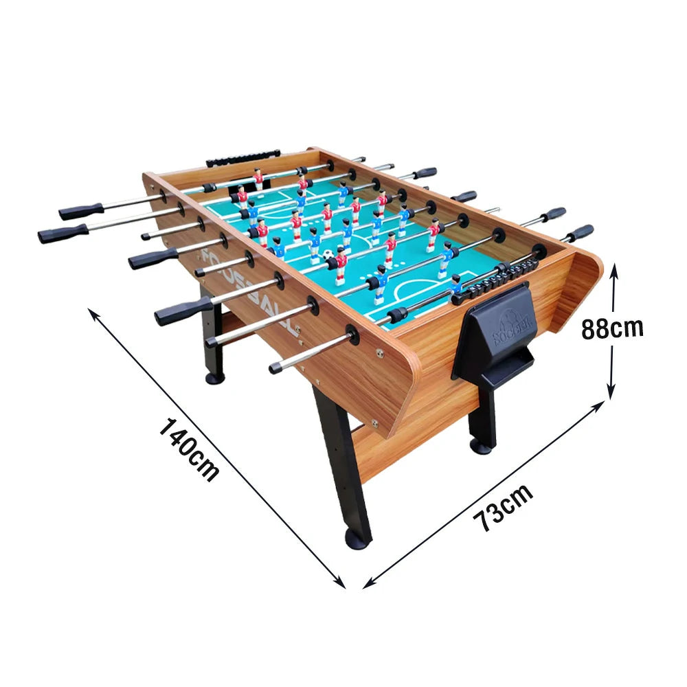 KICKSY 5FT Foosball Table - Solid Wood Frame with Chrome Steel Tubes, High-Density Playfield, Double-Spring Handles, Stable Rust-Resistant Design - Brown