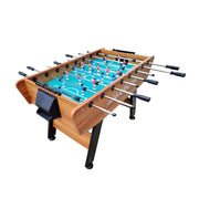 KICKSY 5FT Foosball Table - Solid Wood Frame with Chrome Steel Tubes, High-Density Playfield, Double-Spring Handles, Stable Rust-Resistant Design - Brown