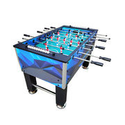 KICKSY 5FT Foosball Table - Solid Wood Frame with Chrome Steel Tubes, High-Density Playfield, Double-Spring Handles, Stable Rust-Resistant Design - Blue