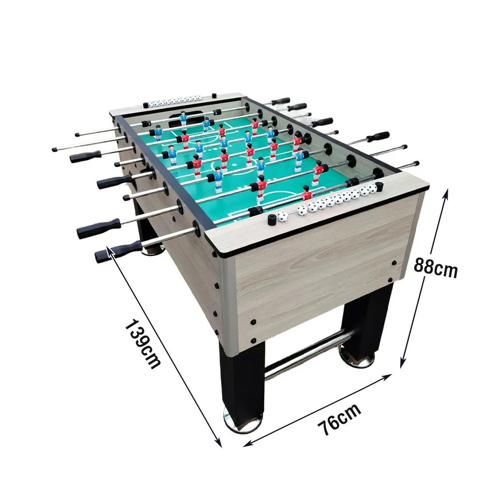 KICKSY 5FT Foosball Table - Solid Wood Frame, High-Density Playfield, Chrome Steel Rods, Durable Double-Spring Handles - White