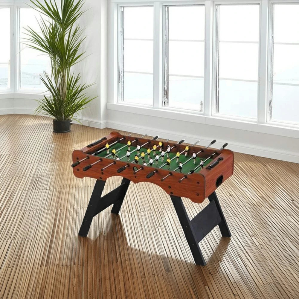 KICKSY 5FT Solid Wood Foosball Table - Chrome-Plated Steel Rods, ABS Hand-Painted Players, High-Density Playfield, Anti-Slip Handles, Durable & Stable Design