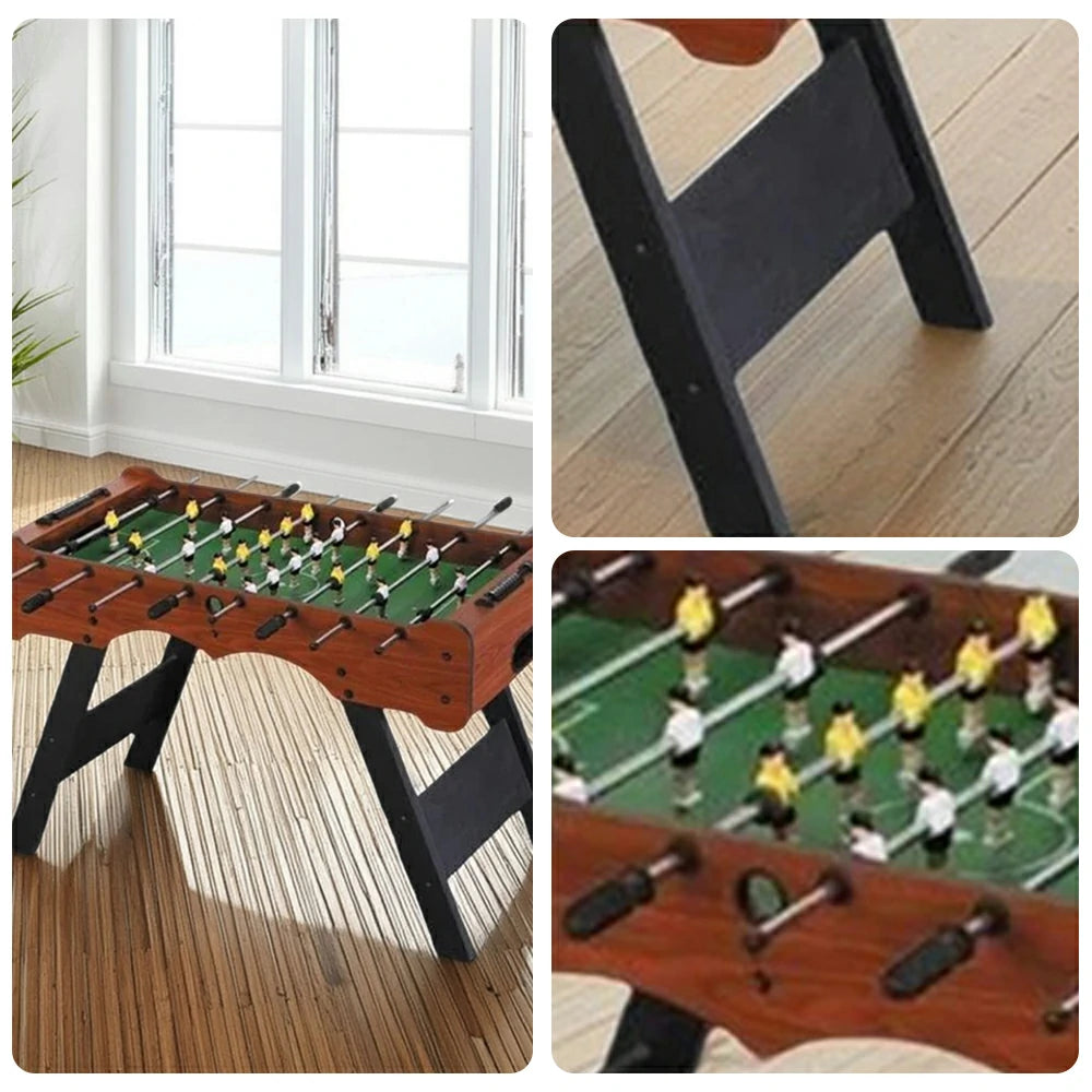 KICKSY 5FT Solid Wood Foosball Table - Chrome-Plated Steel Rods, ABS Hand-Painted Players, High-Density Playfield, Anti-Slip Handles, Durable & Stable Design