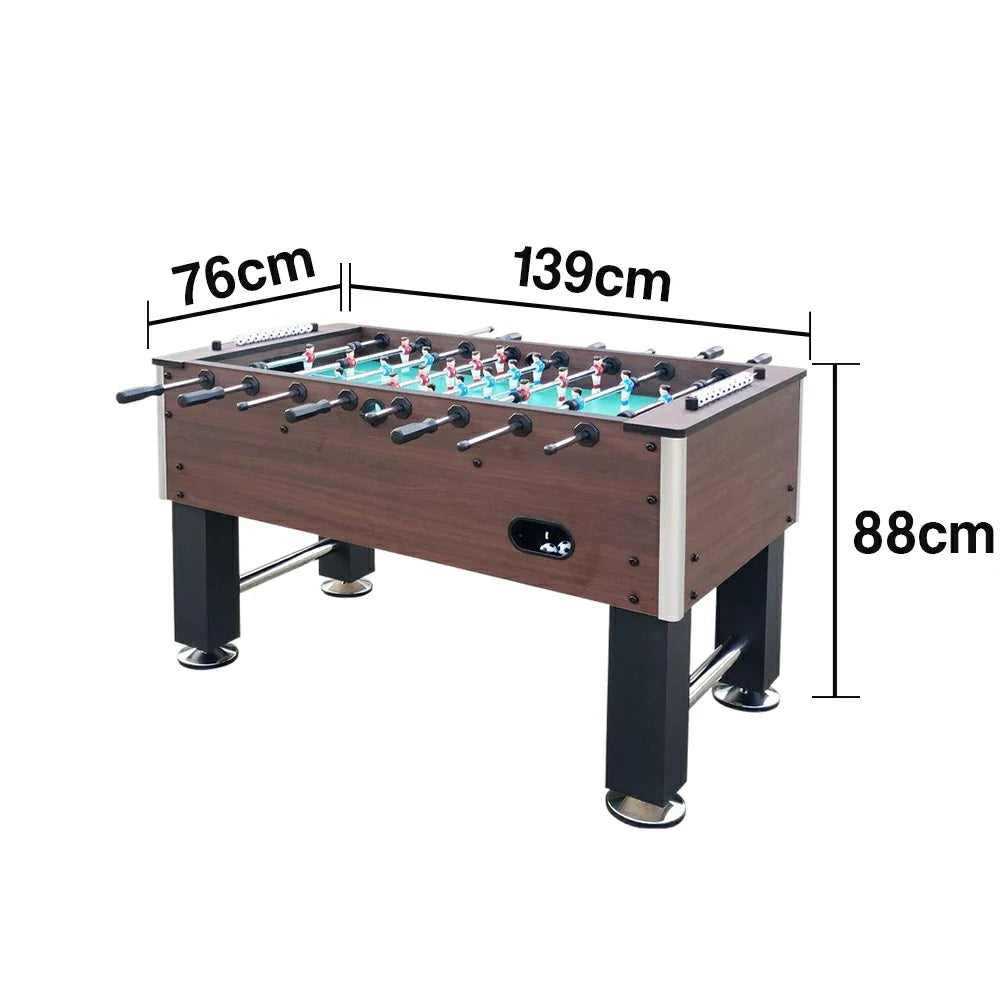 KICKSY 5FT Solid Wood Foosball Table - Chrome-Plated Steel Rods, ABS Hand-Painted Players, High-Density Playfield, Anti-Slip Handles, Durable & Stable Construction
