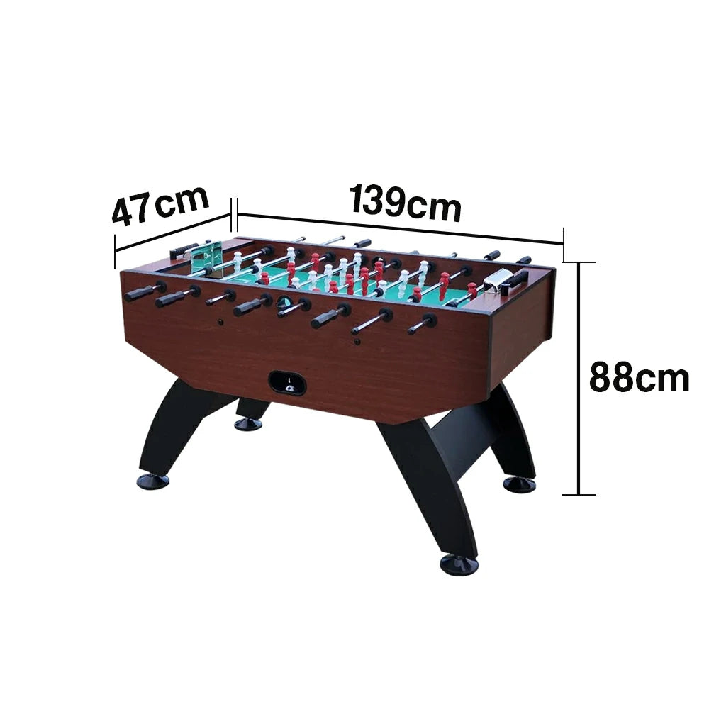 KICKSY 5FT Solid Wood Foosball Table - Chrome-Plated Steel Rods, ABS Hand-Painted Players, High-Density Playfield, Anti-Slip Handles, Durable & Stable Construction