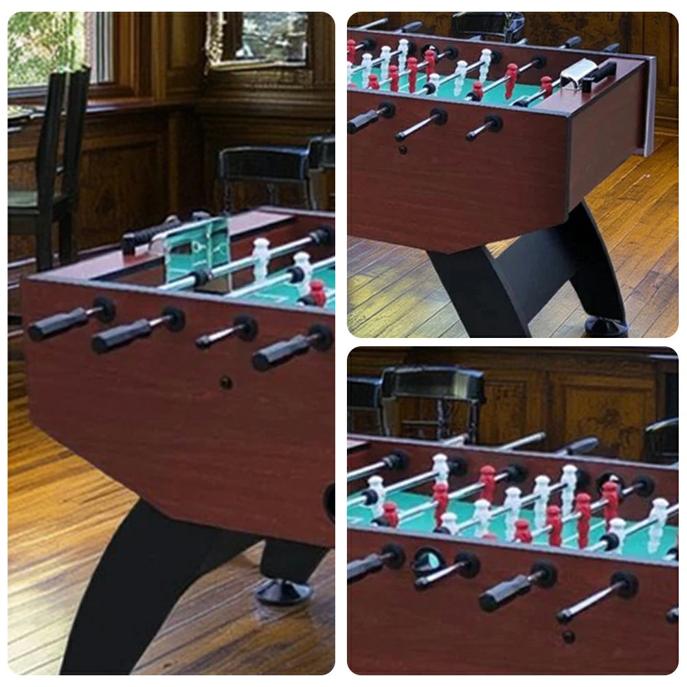 KICKSY 5FT Solid Wood Foosball Table - Chrome-Plated Steel Rods, ABS Hand-Painted Players, High-Density Playfield, Anti-Slip Handles, Durable & Stable Construction