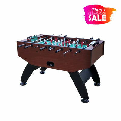 KICKSY 5FT Solid Wood Foosball Table - Chrome-Plated Steel Rods, ABS Hand-Painted Players, High-Density Playfield, Anti-Slip Handles, Durable & Stable Construction