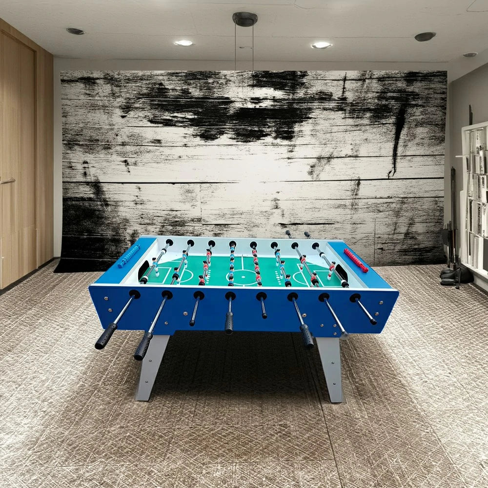 KICKSY 5FT Solid Wood Foosball Table - Chrome-Plated Steel Rods, ABS Hand-Painted Players, High-Density Playfield, Anti-Slip Handles, Heavy-Duty & Stable Design