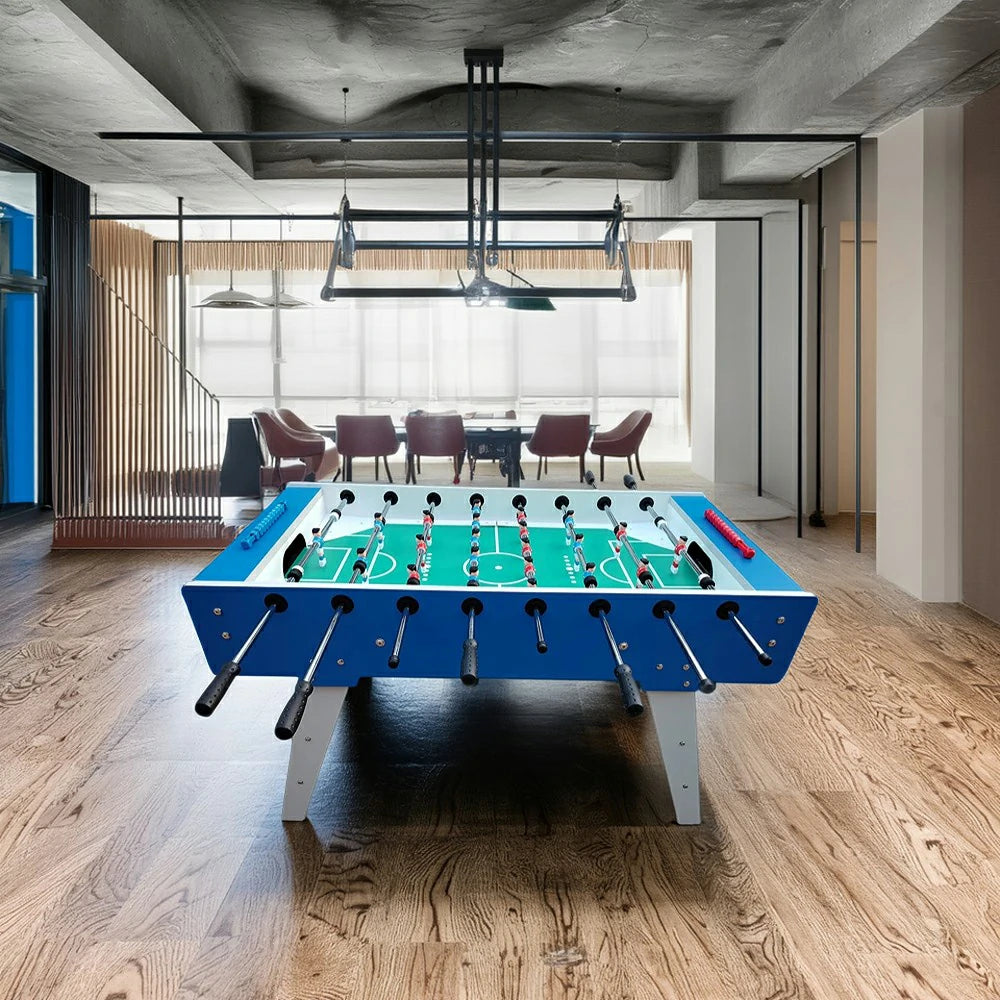 KICKSY 5FT Solid Wood Foosball Table - Chrome-Plated Steel Rods, ABS Hand-Painted Players, High-Density Playfield, Anti-Slip Handles, Heavy-Duty & Stable Design