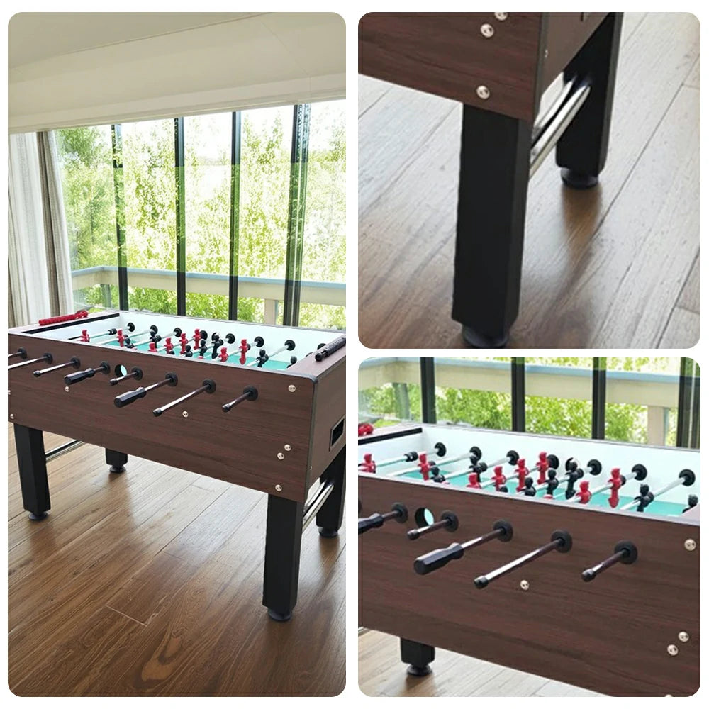 KICKSY 5FT Solid Wood Foosball Table - Chrome-Plated Steel Rods, ABS Hand-Painted Players, High-Density Playfield, Anti-Slip Handles, Heavy-Duty & Stable Design