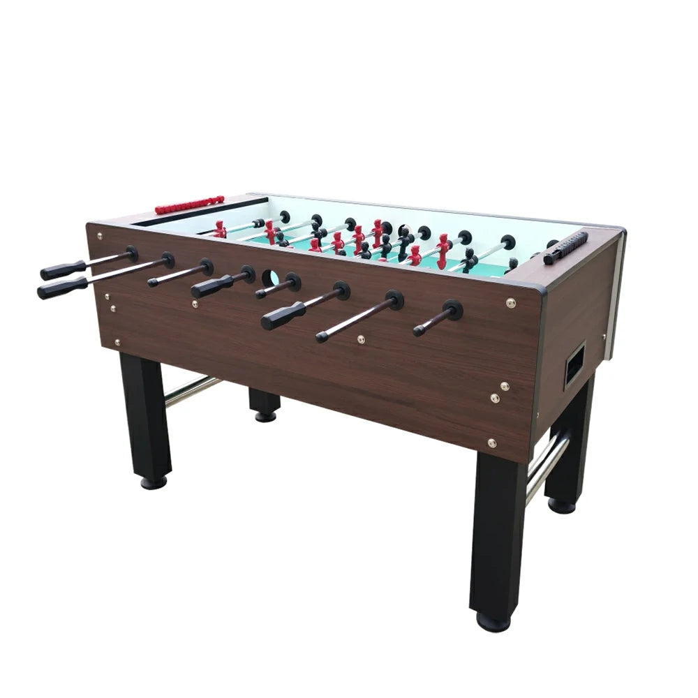 KICKSY 5FT Solid Wood Foosball Table - Chrome-Plated Steel Rods, ABS Hand-Painted Players, High-Density Playfield, Anti-Slip Handles, Heavy-Duty & Stable Design