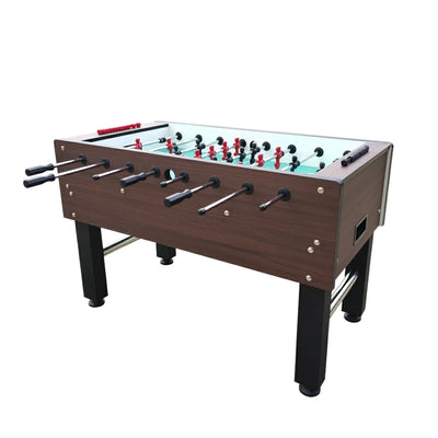 KICKSY 5FT Solid Wood Foosball Table - Chrome-Plated Steel Rods, ABS Hand-Painted Players, High-Density Playfield, Anti-Slip Handles, Heavy-Duty & Stable Design