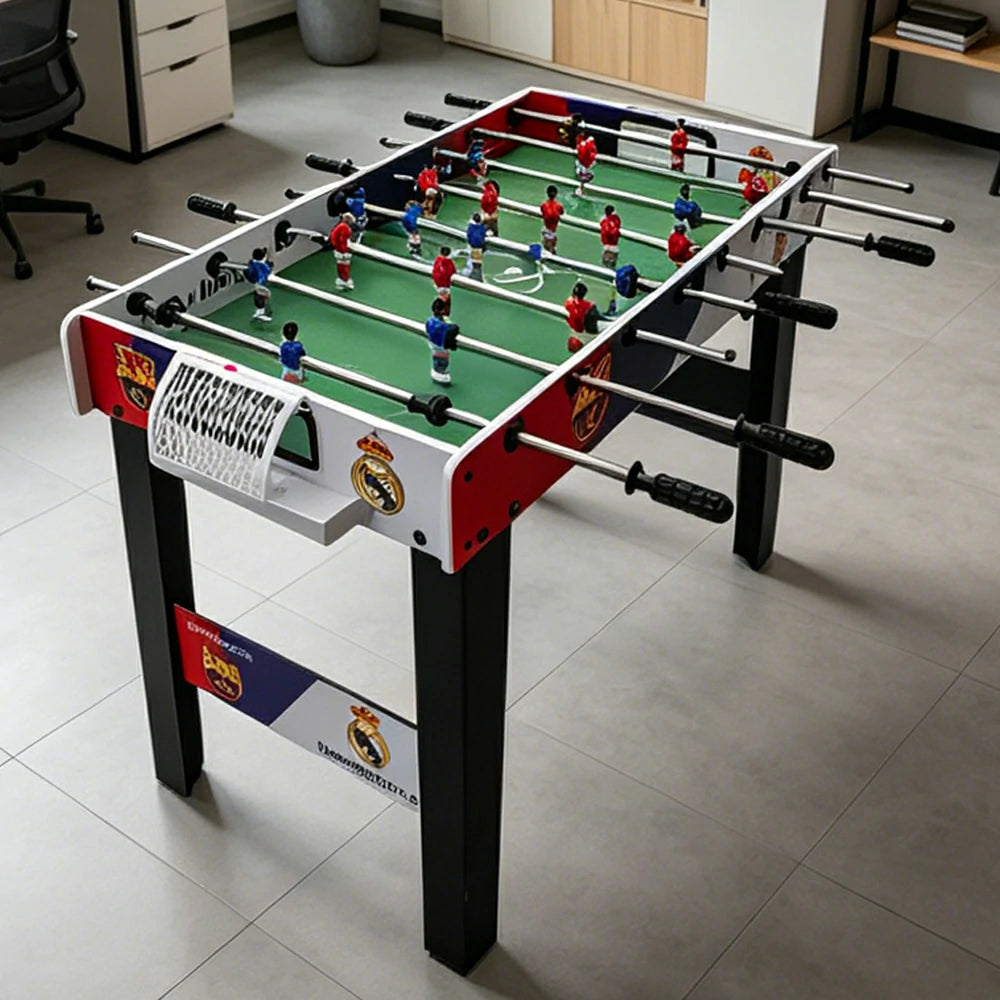KICKSY 1.2M Foosball Table with 8-Rod Control and Football Theme for Game Room - Black
