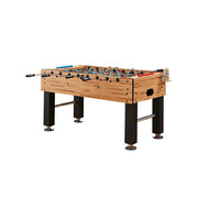 KICKSY 1.4M Large Foosball Table with MDF Woodgrain Frame for Home Game Room - Natural Black