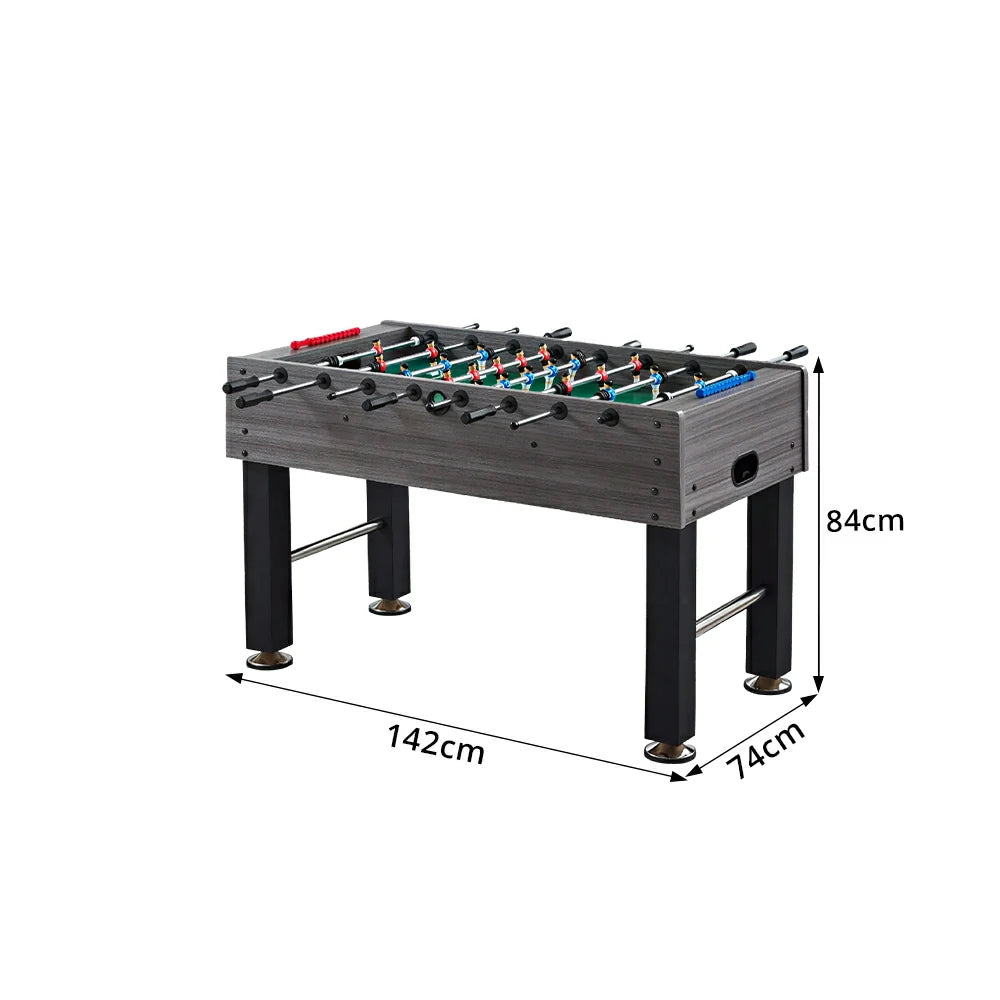 KICKSY 1.4M Large Foosball Table with MDF Woodgrain Frame for Home Game Room - Grey