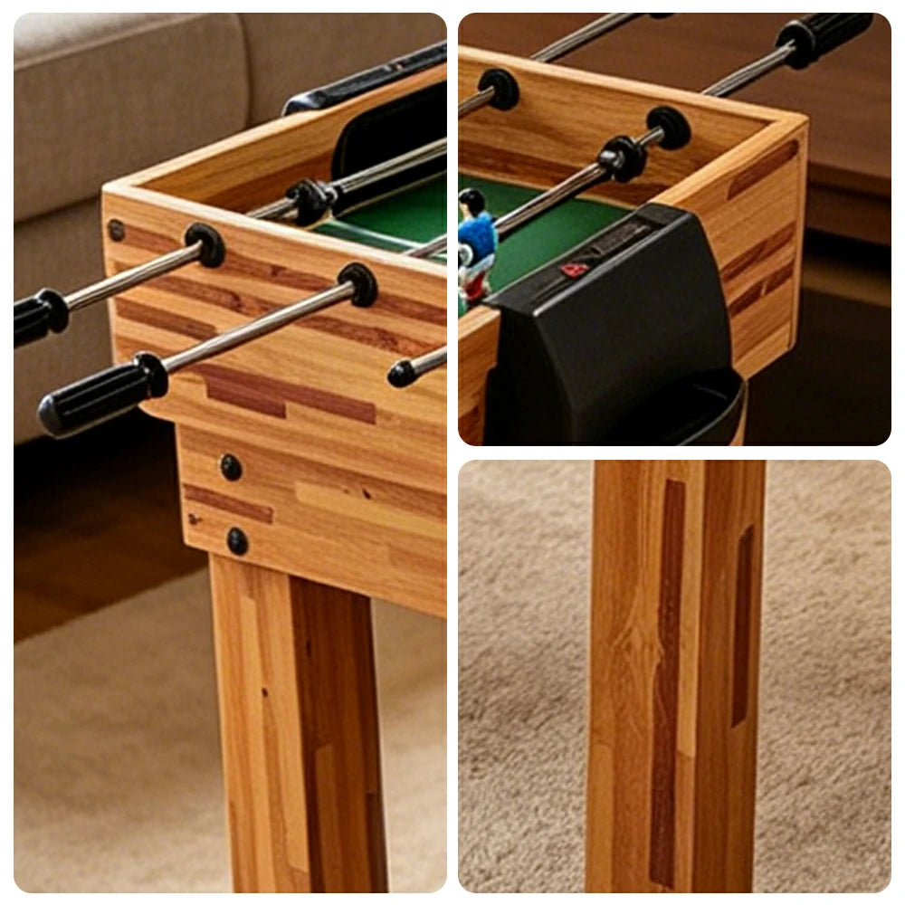 KICKSY 10-in-1 Multi Game Table with Foosball Billiards Air Hockey and Table Tennis - Natural