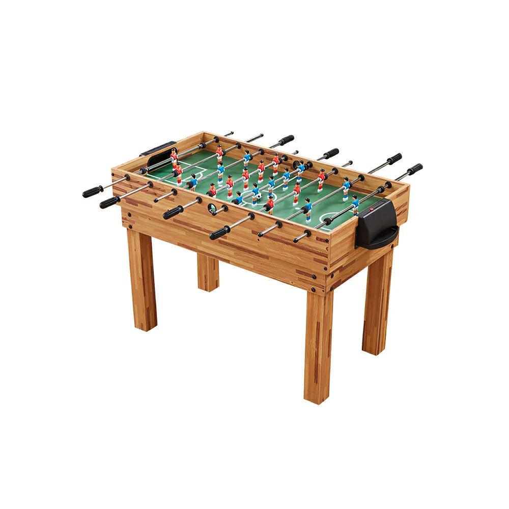 KICKSY 10-in-1 Multi Game Table with Foosball Billiards Air Hockey and Table Tennis - Natural