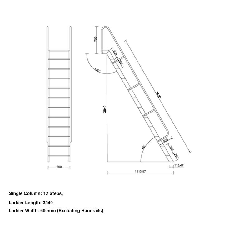 GROVIA 7/ 9/ 12/15-step Aluminum Alloy Ladder Household Stairs - Silver