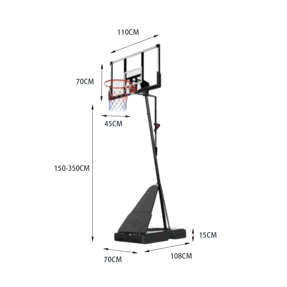DUNK MASTER ACE LIN A Basketball System Portable Basketball Stand Ring Hoop Ironman