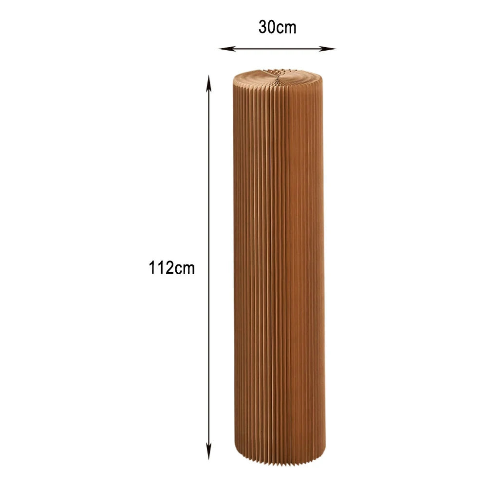 LIVARA Cardboard Cylinder Display Stand – Lightweight, Eco-Friendly Round Showcase for Retail or Exhibitions - Brown