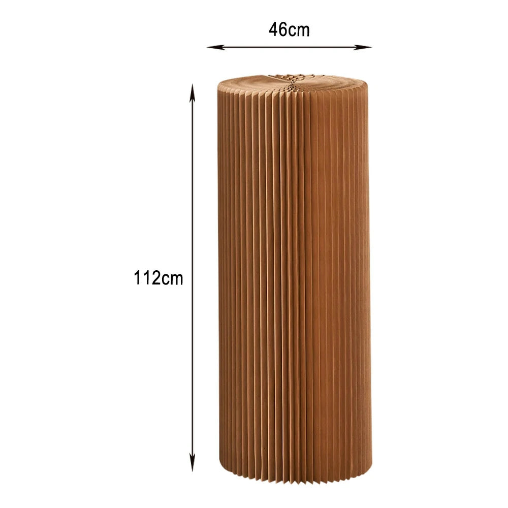 LIVARA Cardboard Cylinder Display Stand – Lightweight, Eco-Friendly Round Showcase for Retail or Exhibitions - Brown