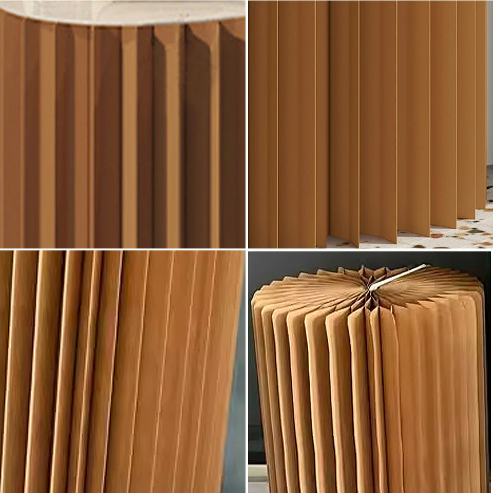 LIVARA Foldable Paper Cylinder Display Stand – Lightweight, Space-Saving Round Showcase for Retail & Promotions-Brown