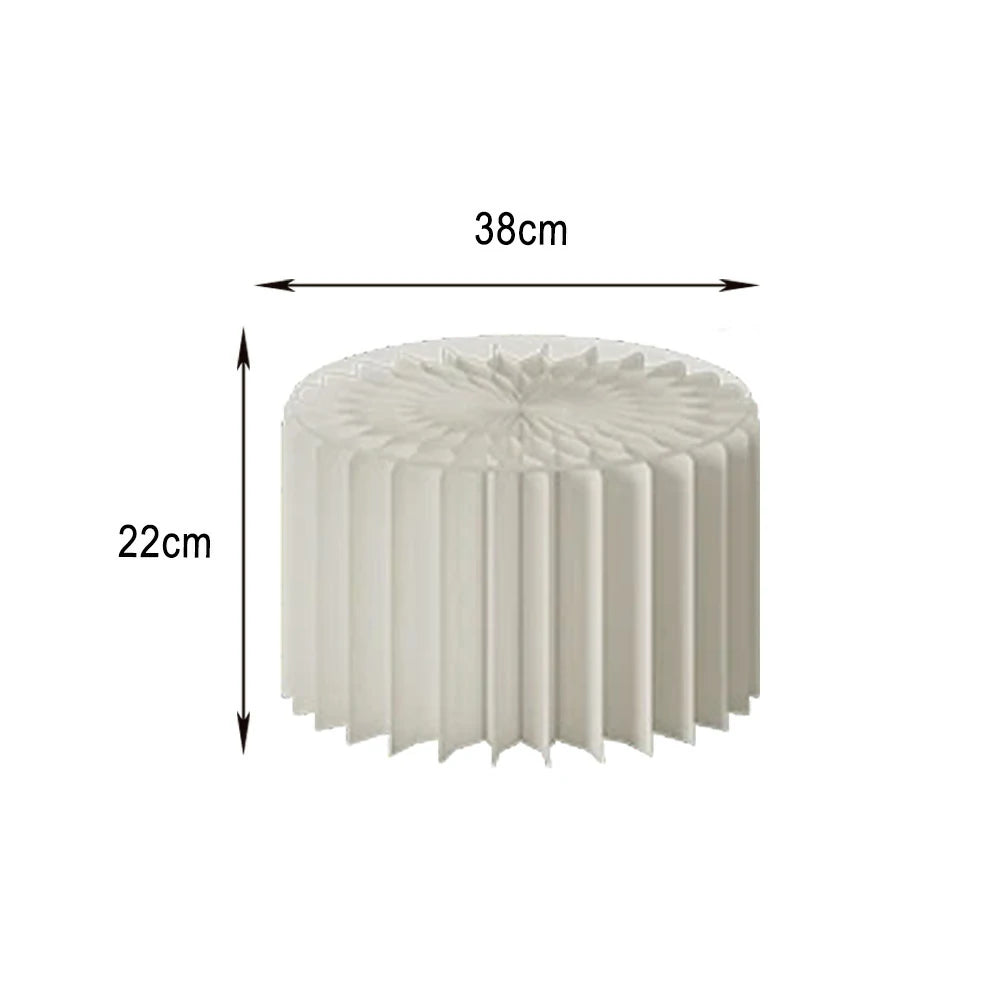 LIVARA Foldable Paper Cylinder Display Stand – Lightweight, Space-Saving Round Showcase for Retail & Promotions- White