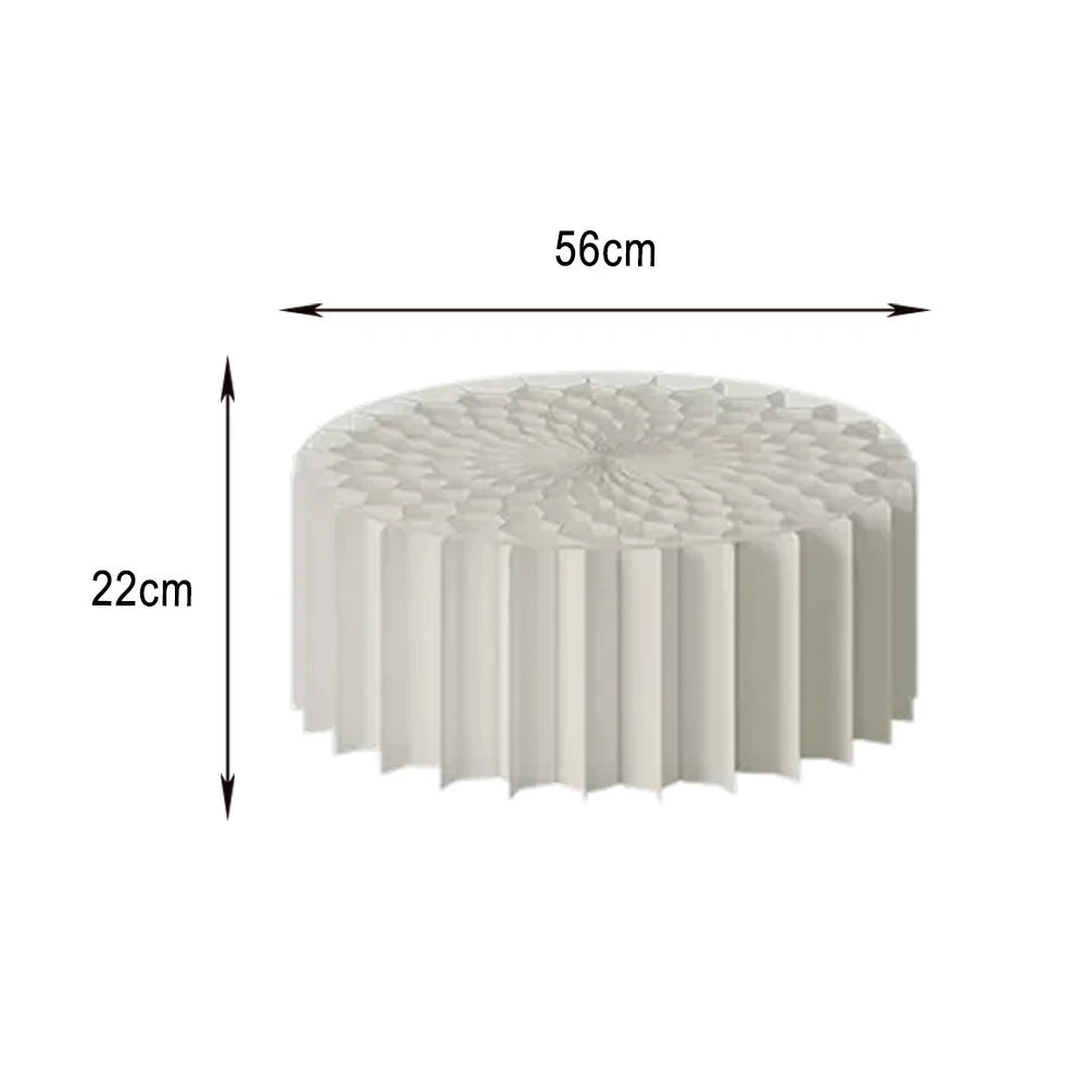 LIVARA Foldable Paper Cylinder Display Stand – Lightweight, Space-Saving Round Showcase for Retail & Promotions- White