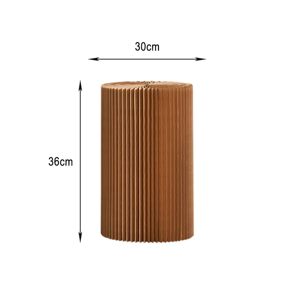 LIVARA Cardboard Cylinder Display Stand – Lightweight, Eco-Friendly Round Showcase for Retail or Exhibitions - Brown