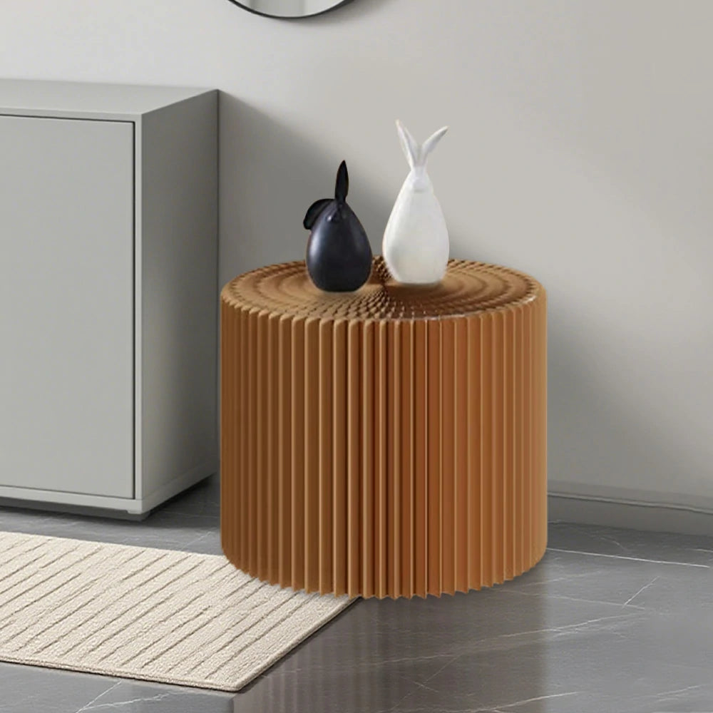 LIVARA Cardboard Cylinder Display Stand – Lightweight, Eco-Friendly Round Showcase for Retail or Exhibitions - Brown