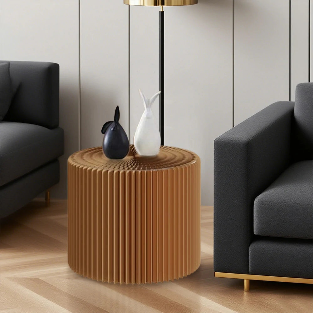 LIVARA Cardboard Cylinder Display Stand – Lightweight, Eco-Friendly Round Showcase for Retail or Exhibitions - Brown