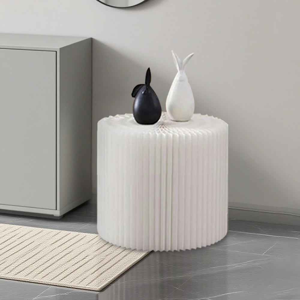 LIVARA Cardboard Cylinder Display Stand – Lightweight, Eco-Friendly Round Showcase for Retail or Exhibitions - White