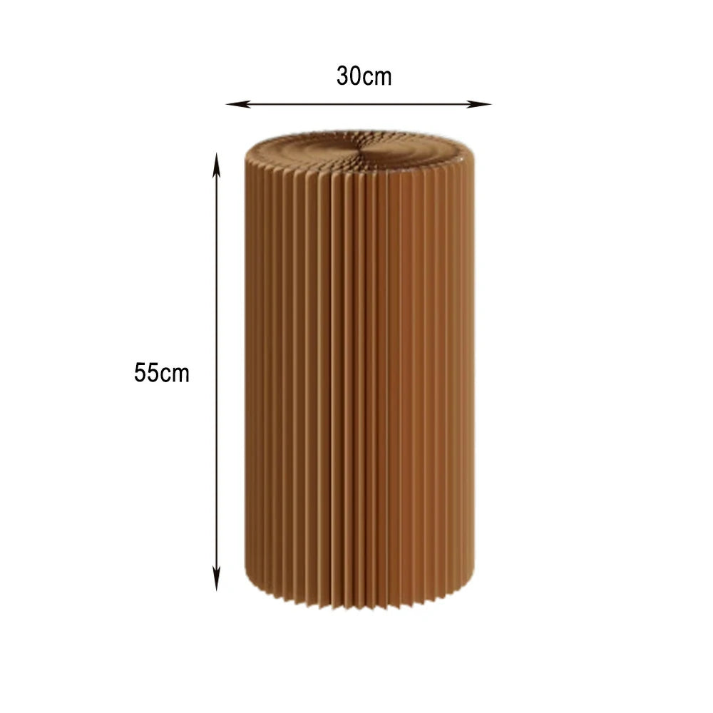 LIVARA Cardboard Cylinder Display Stand – Lightweight, Eco-Friendly Round Showcase for Retail or Exhibitions - Brown