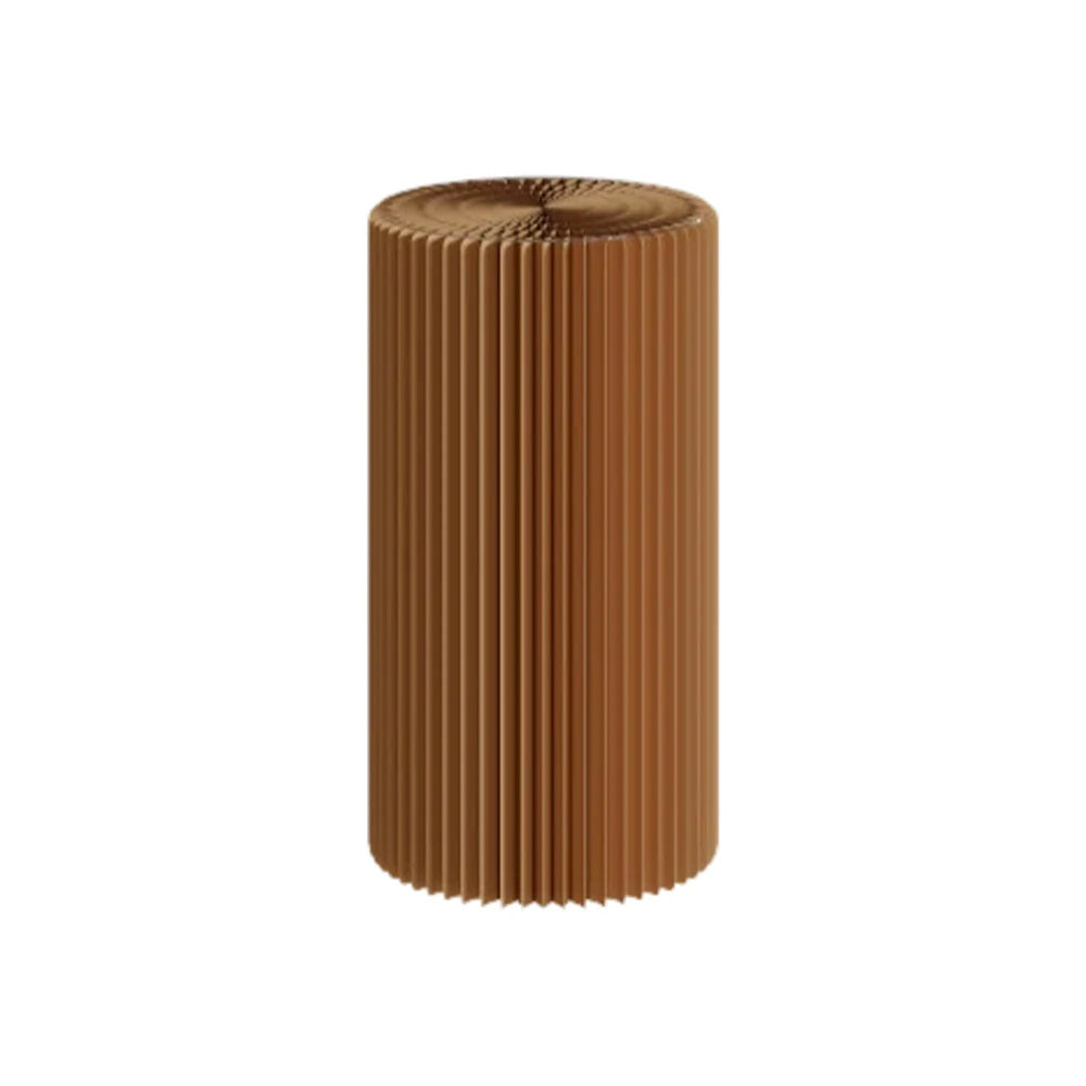 LIVARA Cardboard Cylinder Display Stand – Lightweight, Eco-Friendly Round Showcase for Retail or Exhibitions - Brown