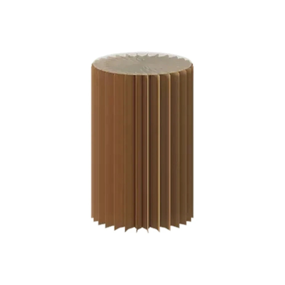 LIVARA Foldable Paper Cylinder Display Stand – Lightweight, Space-Saving Round Showcase for Retail & Promotions-Brown