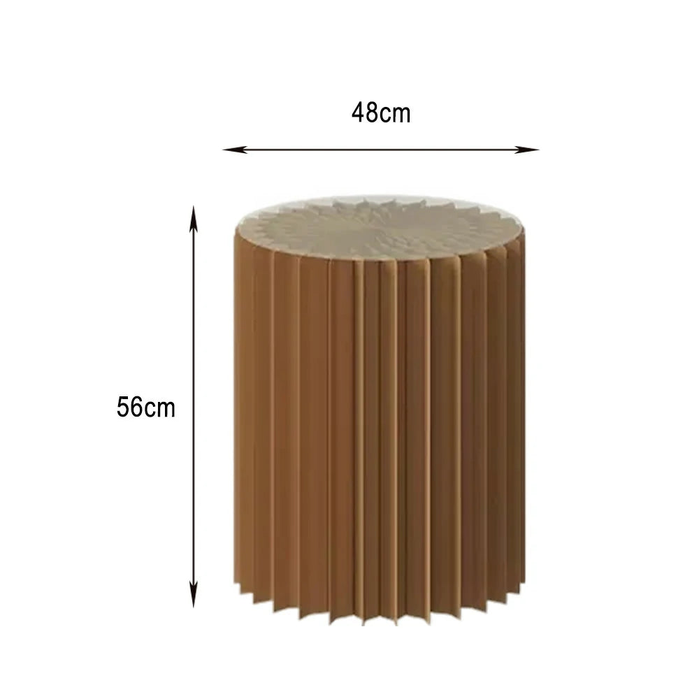 LIVARA Foldable Paper Cylinder Display Stand – Lightweight, Space-Saving Round Showcase for Retail & Promotions-Brown