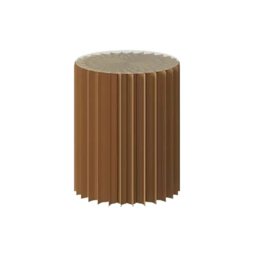 LIVARA Foldable Paper Cylinder Display Stand – Lightweight, Space-Saving Round Showcase for Retail & Promotions-Brown