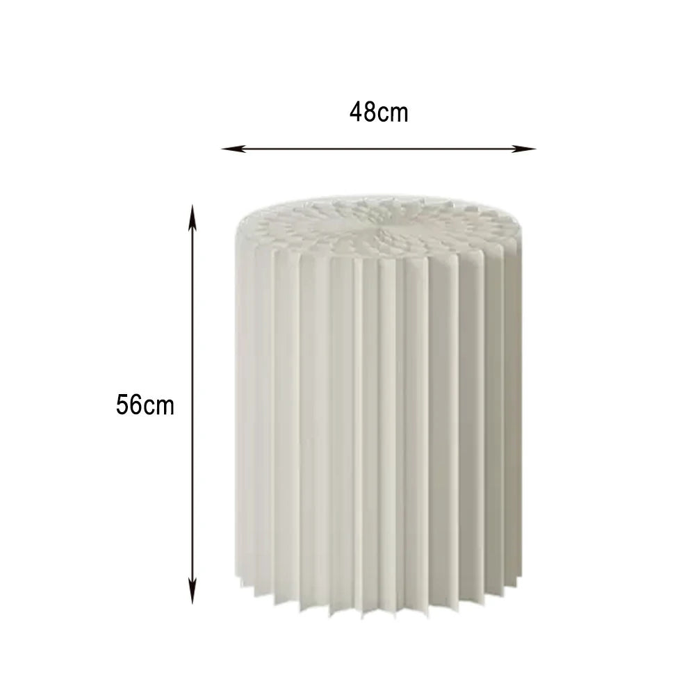 LIVARA Foldable Paper Cylinder Display Stand – Lightweight, Space-Saving Round Showcase for Retail & Promotions- White